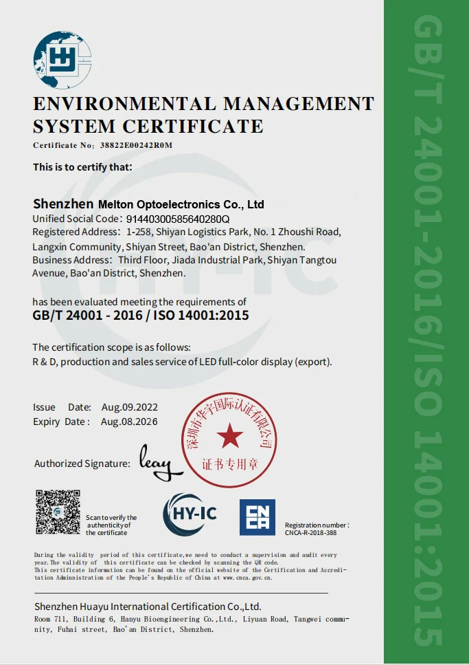 ISO 14001 Certified